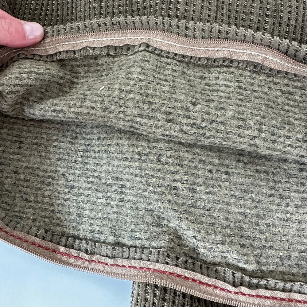 Vintage Olive Green and Kaki Throw Pillow Covers 2 in the Set